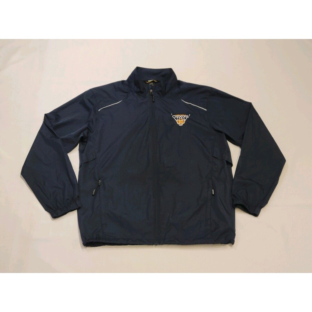 Vintage Y2k Comerica Park Windbreaker Jacket Mens Small Full Zip Navy Emblem